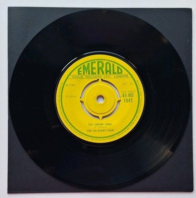 The Go Lucky Four''The Famine Song''1966 Emerald Records Original UK 7''Single