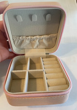 Portable Jewelry Box Travel Organizer Case Ring Earring Necklace Storage Case