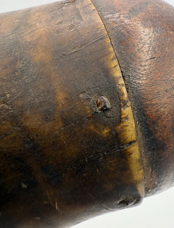 Chifre de pólvora preto antigo para rifle carregador de mosquete pólvora possível guerra civil? - Imagem 4 de 4