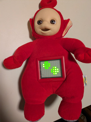 Teletubbies Microsoft ActiMates Interactive Plush Red Po Doll 1998 WORKS, VIDEO