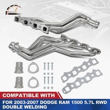 For 03-07 Ram 1500 5.7l Rwd Double Weld Stainless Steel Exhaust Header Manifold