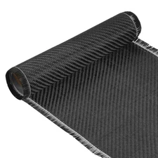 Carbon Fiber Fabric 2ft x 8" Cloth Sheet Roll 2x2 Twill Weave 3K 220g Black