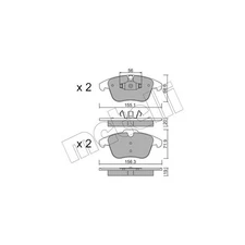 METELLI 22-0675-0 Brake Pads Front for Ford Land Rover MG Volvo