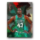 Kendrick Perkins Art Card Limited 13/50 Edward Vela Signed (Boston Celtics)