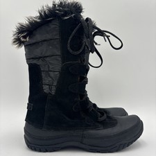 The North Face Nuptse Purna Boots Tall Waterproof Women's 6.5 Black Snow Winter