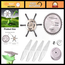 Lame di Ricambio in Acciaio 6" per Tagliaerba Elettrico - 6PCS + Base, Tagliaerba