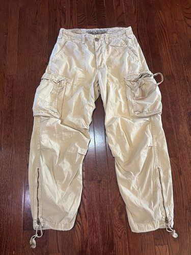 Vintage Abercrombie & Fitch Paratrooper Cargo Pants Mens Medium Military Baggy