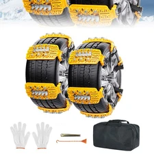 6PCS Anti-Skid Snow Tire Chains for Trucks SUV Sedans Muddy Roads Winter Driving