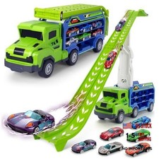 Kids Toys for 3 4 5 6 7 8 Years Old Boys, Carrier Truck Transport Car Green