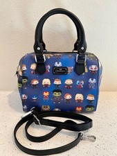 MARVEL AVENGERS Loungefly Chibi Double Handle / Crossbody Purse Bag - NICE! READ