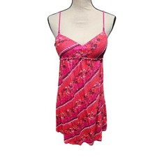 Y2K Energie Babydoll Floral Slip Dress Sz M Dark Bloomcore Fairy Grunge.