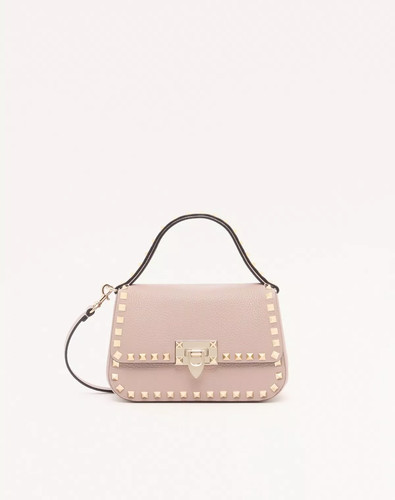 Valentino rockstud small handbag in grainy calfskin rose poudre- BNWT