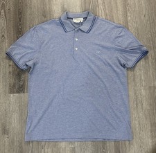 Salvatore Ferragamo Polo Shirt Mens XL Blue Italy Cotton Shirt See Pictures 