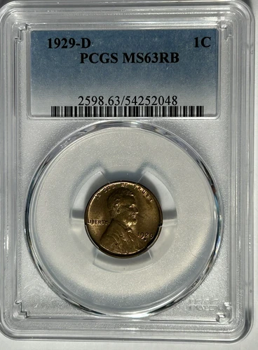 1929 D LINCOLN CENT  PCGS MS 63 RB