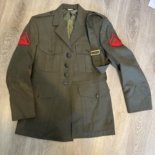 USMC Marine Corps Green Service Alpha Jacket Military Coat Size 39S