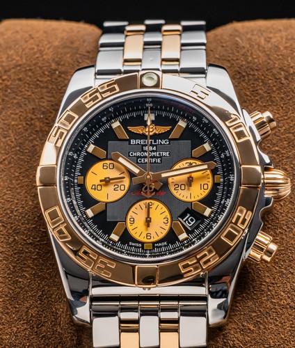 Breitling Chronomat 44 Rose Gold $14K MSRP Two-Tone WARRANTY eBay Live CB0110 - Picture 13 of 18