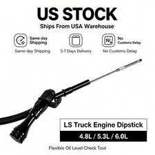 Flexible Oil Black Dipstick Aluminum Stainless For Ls Truck Engine 4.8 5.3 6.0