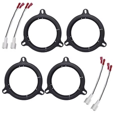 4x for Nissan Infiniti 6.5Inch Door Speaker Adapter Bracket Ring With Harness