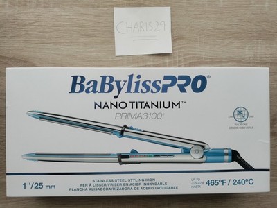BaByliss PRO Nano Titanium Prima3100 Stainless Steel Styling Iron 1''/25mm 465°F