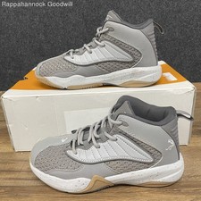 Shaq Speed Demon Grey White Mid Top Basketball Shoes Kid's Youth Size 5Y