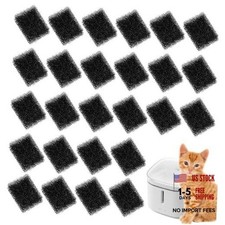 30 PCS Replaced Foam Filters, Pet Fountain Replacement Filters Cat Water