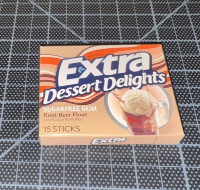 Extra Dessert Delights Root Beer Float Sugar Free Gum 15 Sticks. NEW, SEALED