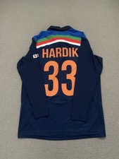 Hardik Pandya Match Worn 2021 ODI India Cricket Shirt Jersey
