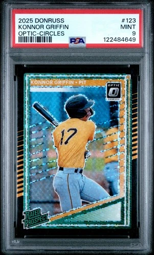 2025 Panini Donruss #123 Konnor Griffin Optic-Circles PSA 9