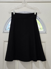 Red Valentino Skirt Women 38 Black A-Line Knit Knee Length
