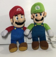 Nintendo Super Mario 9 Mario and Luigi Plush 2019 Lot of 2 By Jakks Pacific