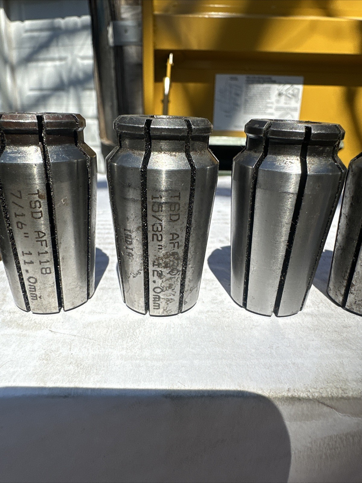 5:TSD Acura Flex Collet Set 7/16 15/32 1/2 11/16 49/64 Milling Machine Universal