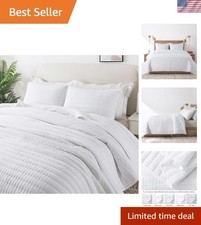 King Size Quilt Bedding Sets Pillow Shams Lightweight Soft Coverlet Bedspread