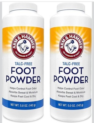 Arm & Hammer Talc-Free Odor Control Foot Powder 5oz Fresh Care (2 Pack )