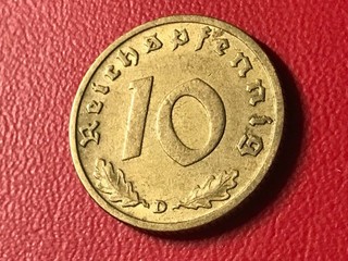 Drittes Reich 10 Reichspfennig 1938 D