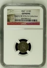 1847 Seated Liberty Half Dime H10C Silver Coin Km 62 NGC Genuine