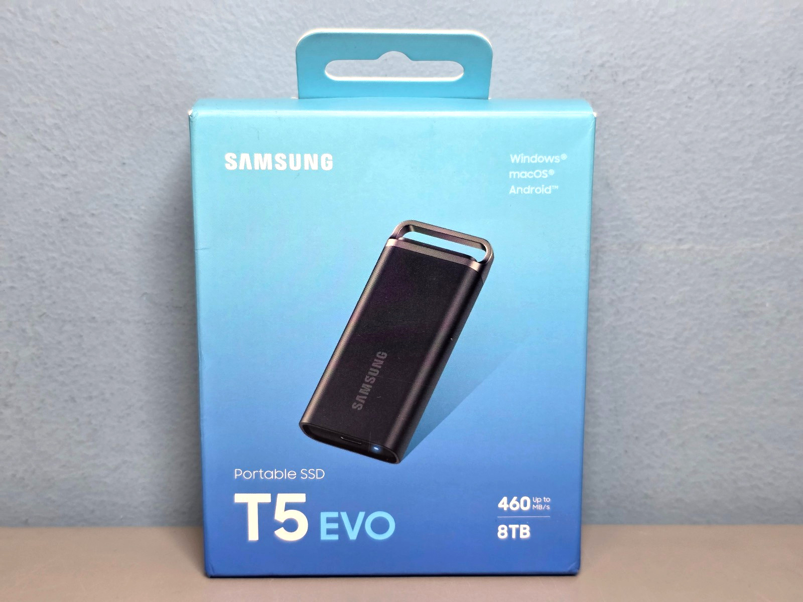 Samsung T5 Evo Portable SSD 8TB 460 MB/s USB 3.2 USB-C to C cable (10Gbps). Available Now for $529.95