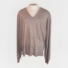 Vintage London Fog Men’s V-Neck Sweater Size XLT 100% Acrylic Made in USA Tan