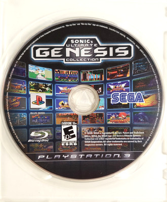 Sonic's Ultimate Genesis Collection (Sony PlayStation 3, 2009) PS3 Disc Only