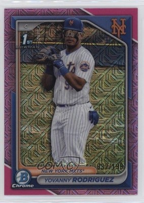 2024 Bowman Chrome Prospects Mega Box Pink Mojo Refractor Yovanny Rodriguez 0j10