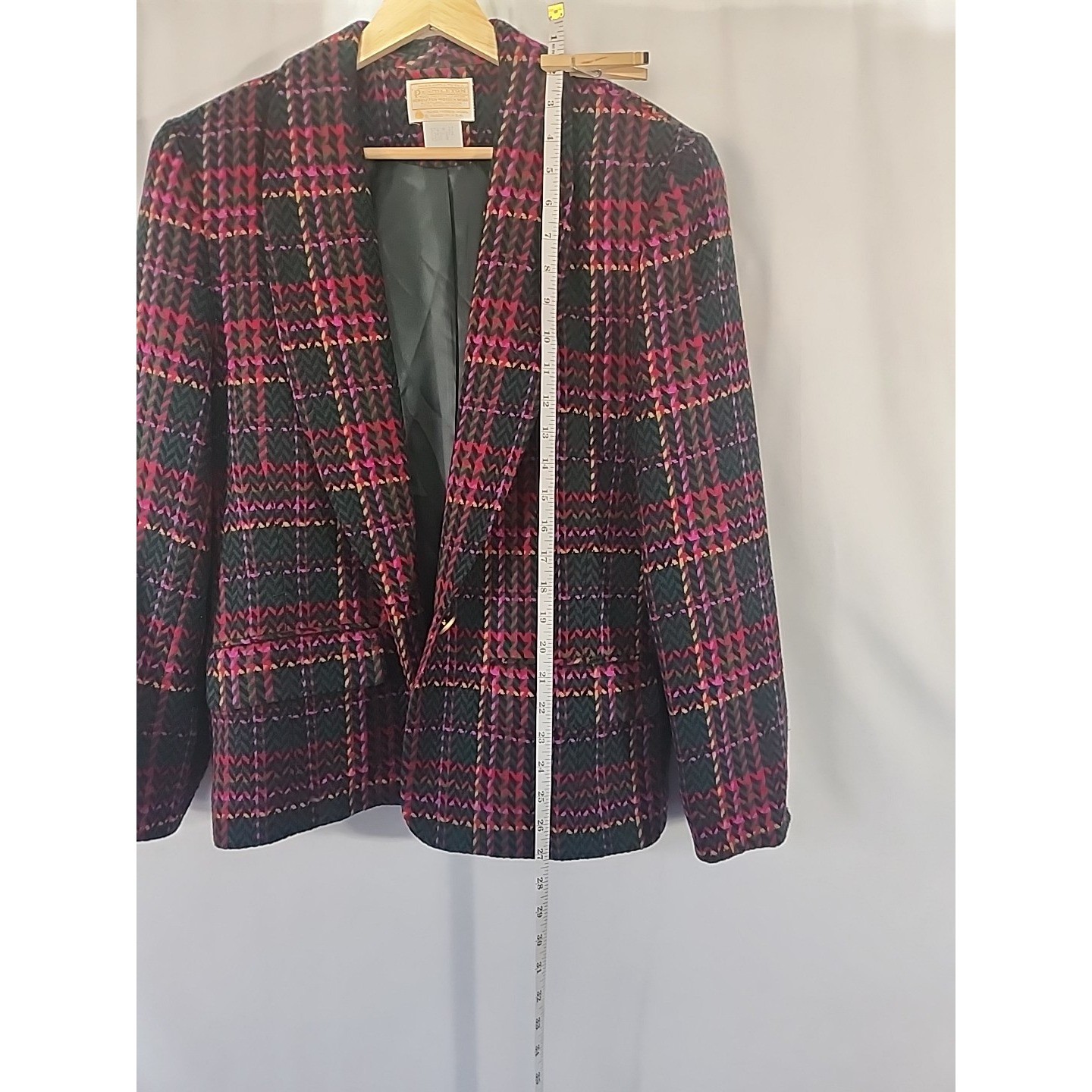 Pendleton Virgin Wool Multicolor Plaid Blazer Jac… - image 6