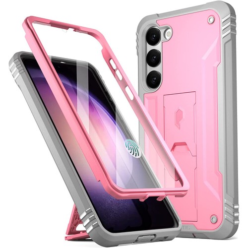 Kickstand Case For Galaxy S23 Plus [Heavy Duty] Shockproof Cover Light Pink - Picture 1 of 6