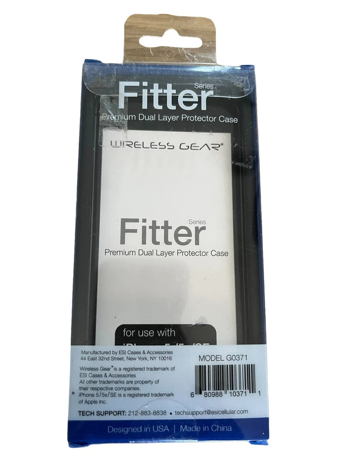 Funda protectora de doble capa premium Wireless Gear Fitter para iPhone 5/5s/SE Foto 2 de 4