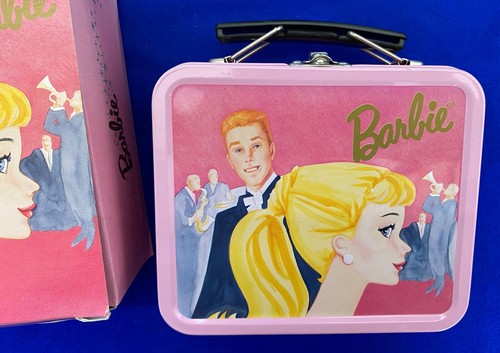Vintage 1994 Barbie 35th Anniversary Fossil Watch Pretty & Pink Lunchbox & Pin - Picture 4 of 9