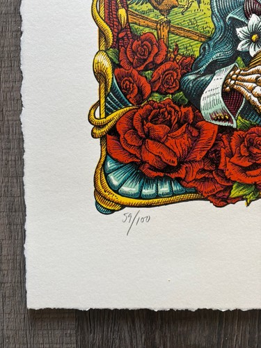 Vagabond Minstrel 💀2018 Lockn’ Color Letterpress Print By AJ Masthay #’d 59/100 - Picture 2 of 6