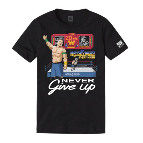 WWE John Cena &#034;20 Years Never Give Up&#034; Authentic T-Shirt *NEU* Official Shirt