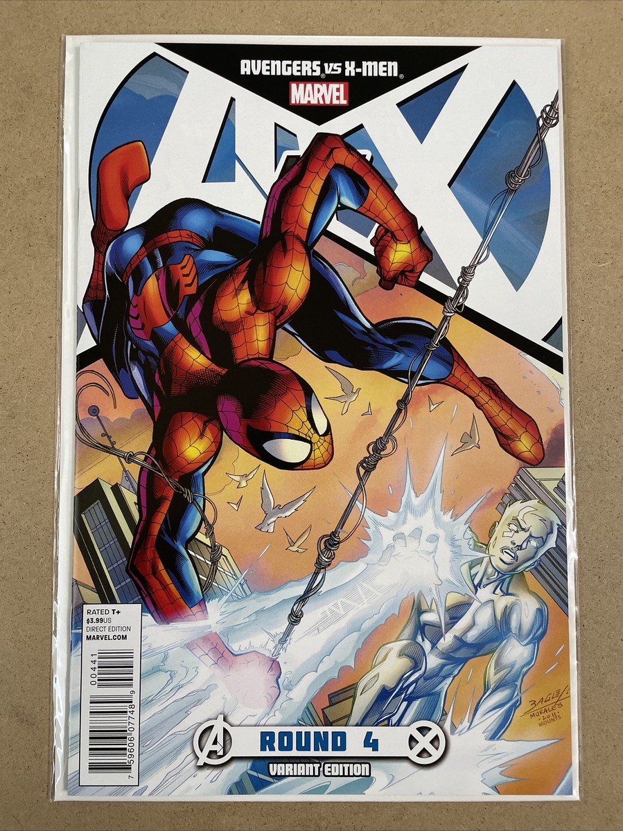 Avengers Vs. X-men - A vs X Round 4 Mark Bagley Iceman & Spiderman