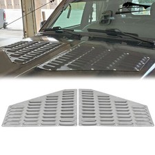 2PCS Louver Aluminum Hood Bolt On Vent Panels Kit For Jeep XJ Cherokee 84-01