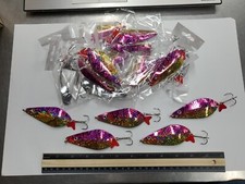 Lot of 40 Flash Spoons 1.5 oz. - Purple Tiger - Salwater/Freshwater - 4" - Bulk