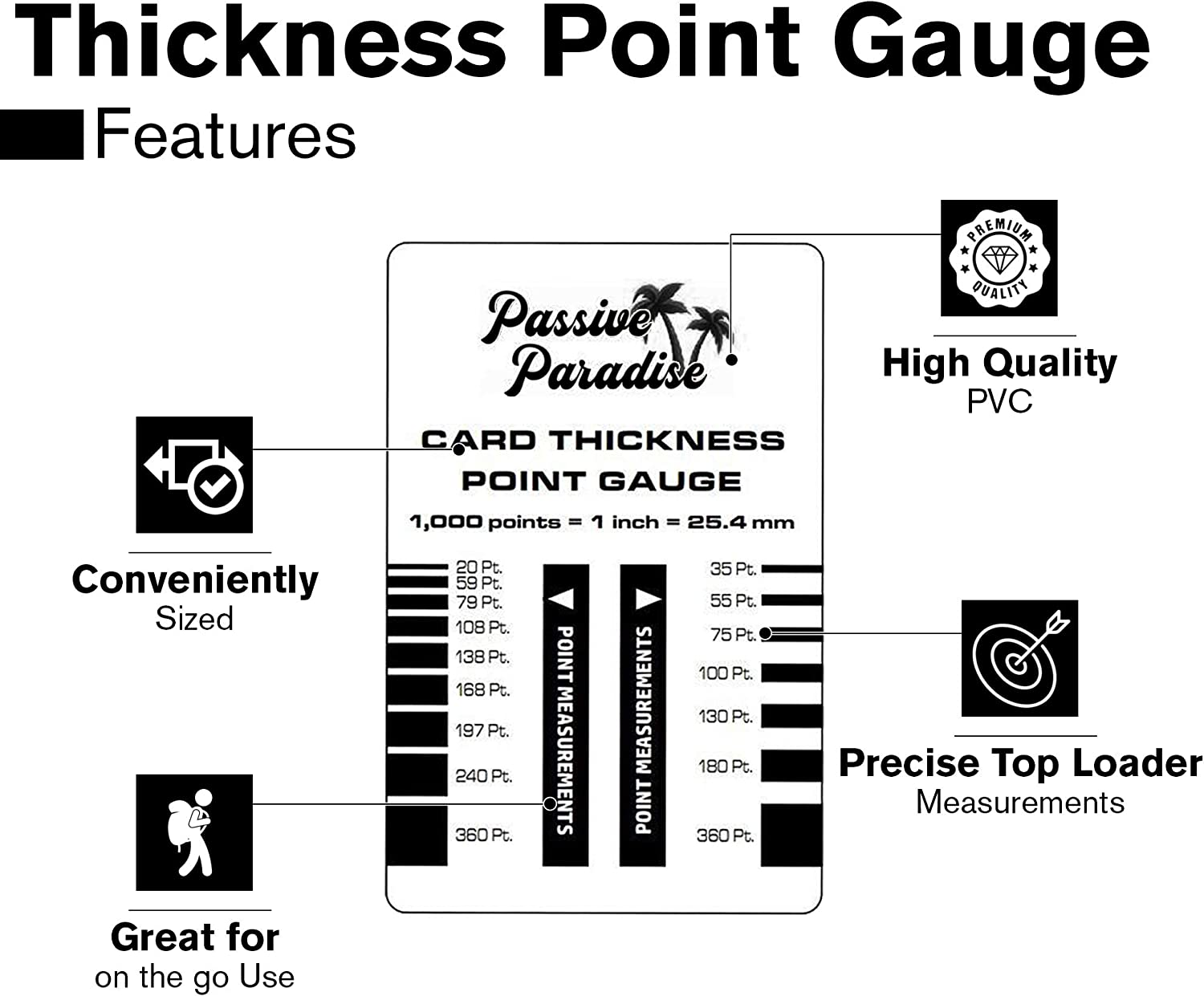 Card Thickness Point Gauge Tool - Pokemon Card Grading Centering Tool Bundle