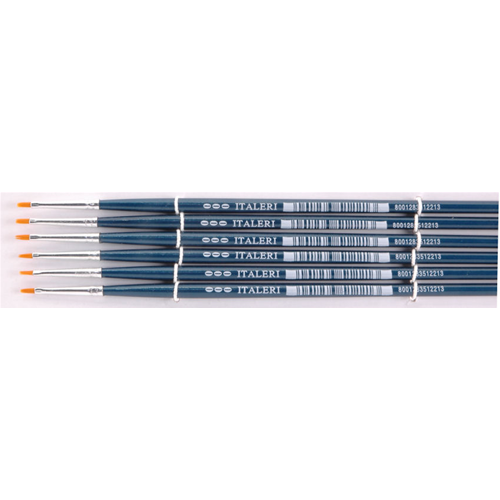 Lot De 6 Pinceaux Plats Synthétiques N°3 Italeri - Neufs, Pour Modélisme Et Peinture